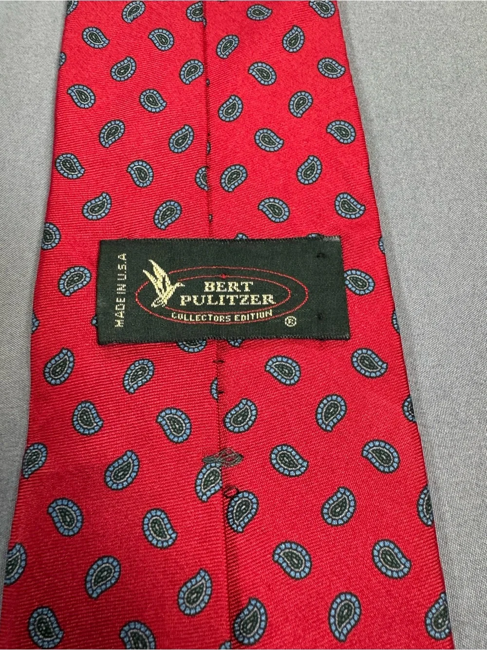Robert Talbott Red Patterned Men’s Tie with Yellow Accents